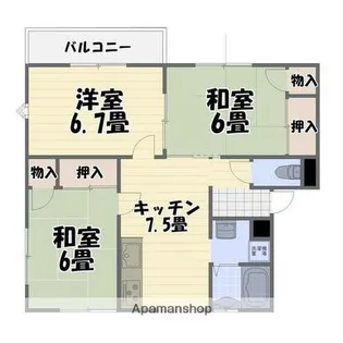 メゾニティエイト【1階】の間取り
