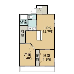SAI宇宿【3階】の間取り
