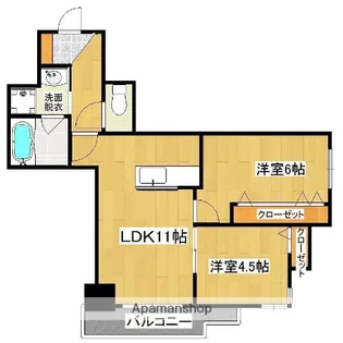 メルシィフォンテーヌ【3階】の間取り