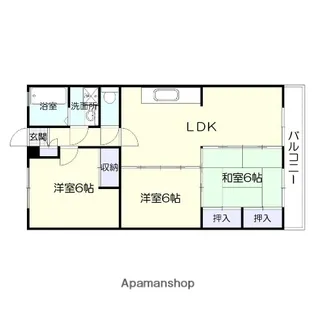 ベネフィス西陵【5階】の間取り