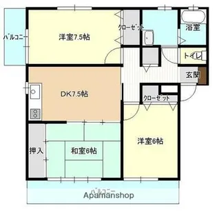 エステート重畠A【302号室】の間取り