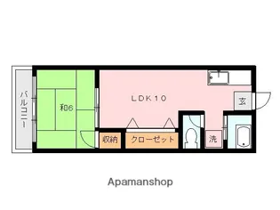 上荒田福永ビル【405号室】の間取り
