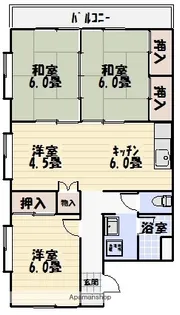 第2島之森ハイツ【205号室】の間取り