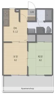 2DKの間取り画像