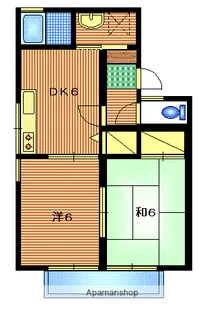 Uハウス桜ヶ丘【202号室】の間取り