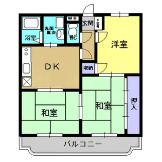 グレースハイム【201号室】の間取り