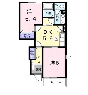 リバーサイドT J【1階】の間取り