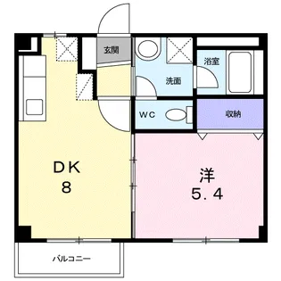 ウェルジュ U【1階】の間取り