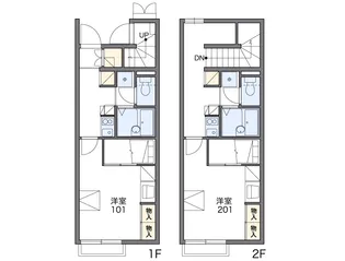 レオパレスグラン ジャルダン【104号室】の間取り