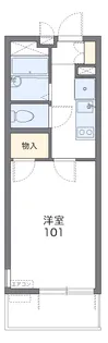 レオパレス郡元Ⅱ【3階】の間取り
