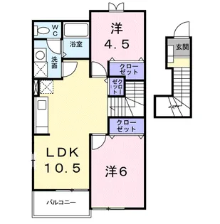 ニーロクセブンⅠ【2階】の間取り