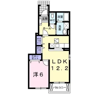 サイドアヴェニュー【1階】の間取り