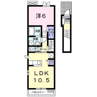 ハーレー坂之上【2階】の間取り