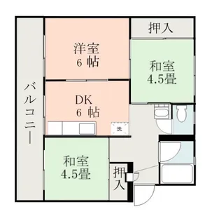 サンライズ谷山【3階】の間取り