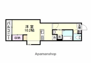 コンチェルト下荒田【2階】の間取り