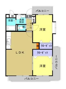ベルメゾン秀【1階】の間取り