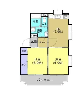 ソレイユ伊敷【102号室】の間取り