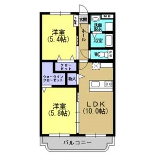 NAGI東【303号室】の間取り