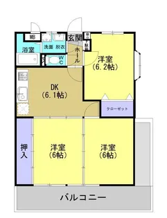 エステートあべまつ【1階】の間取り