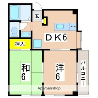 インサイドガーデン【303号室】の間取り