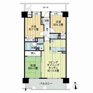 サーパス武【4階】の間取り