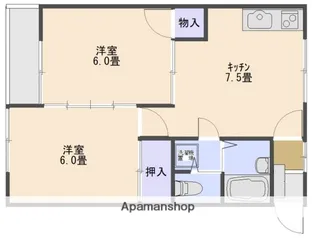 クオレ西郷C棟【203号室】の間取り