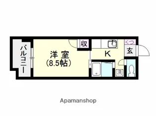 スタシオン西田【5階】の間取り
