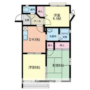 コーポ玉川【1階】の間取り