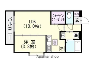 リーベンパレス小松原【3階】の間取り