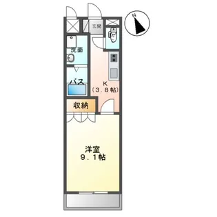 敬愛ハイツB【2階】の間取り