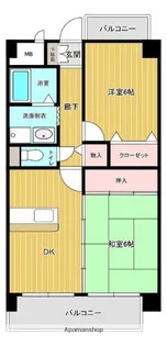ヴェルドミール山湖【205号室】の間取り