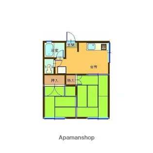 レピュート米丸【103号室】の間取り