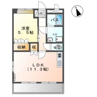 リバーブリーズ・天辰【1階】の間取り