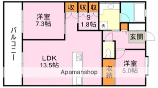 D'クラディア高見馬場【8階】の間取り