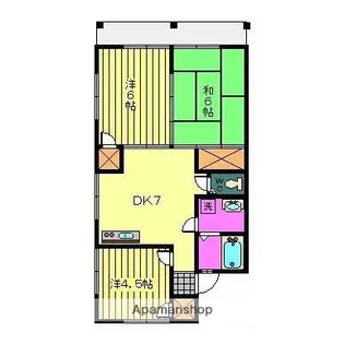 グリーンフォート吉野【1階】の間取り