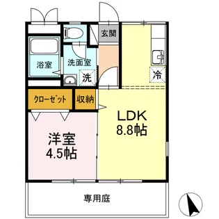 コーポシャルム【2階】の間取り