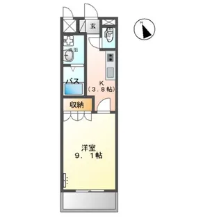 敬愛ハイツA【206号室】の間取り