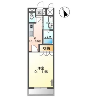 敬愛ハイツA【2階】の間取り