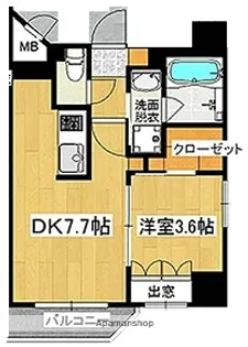 ジャルダン堀江【5階】の間取り