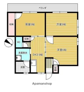 メゾンドブランシュ鴨池【1階】の間取り