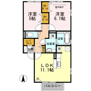 GRANDIR【1階】の間取り