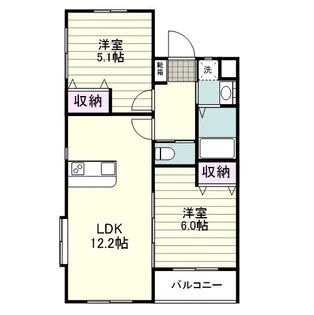 ルミナス小松原【0302号室】の間取り