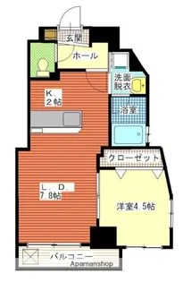グランパルク梓館【5階】の間取り