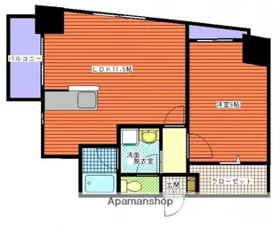 メルシィフォンテーヌ【7階】の間取り