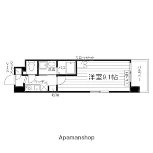 UNI TWINTOWER WISDOM(K棟)【6階】の間取り