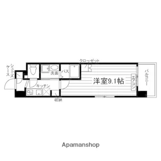 UNI TWINTOWER WISDOM(K棟)【2階】の間取り