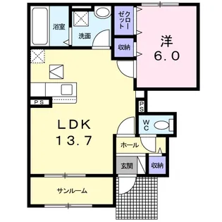グランジェ スマイル【1階】の間取り