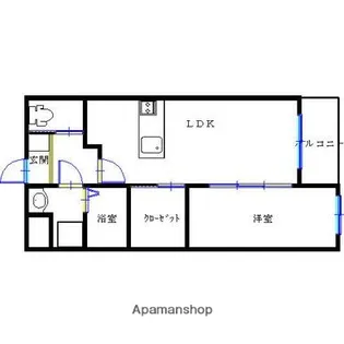 ミモザ下竜尾町【403号室】の間取り