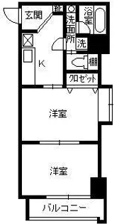 リードIN南郡元【9-F号室】の間取り