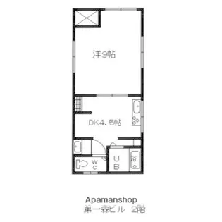 第1森ビル【2階号室】の間取り